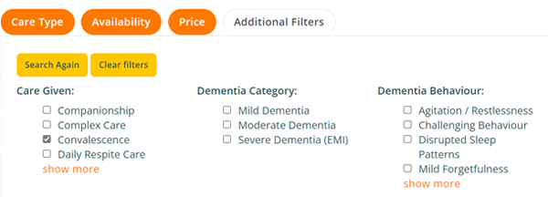 Convalescence care filter