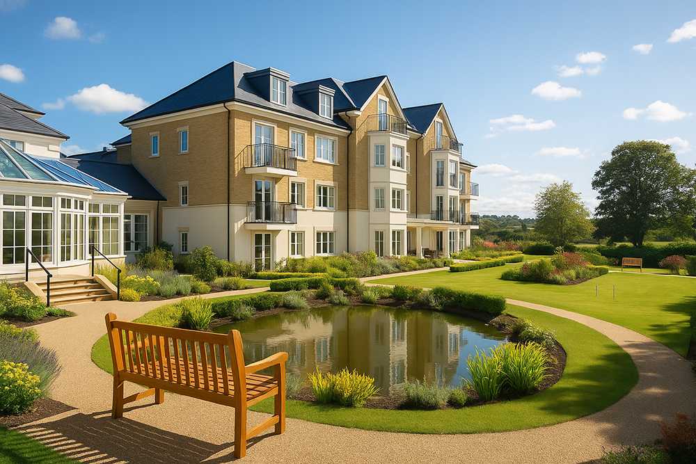 Rural retirement village with lake and beautiful surroundings