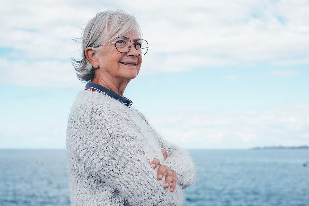 Elderly lady enjoying respite care for dementia