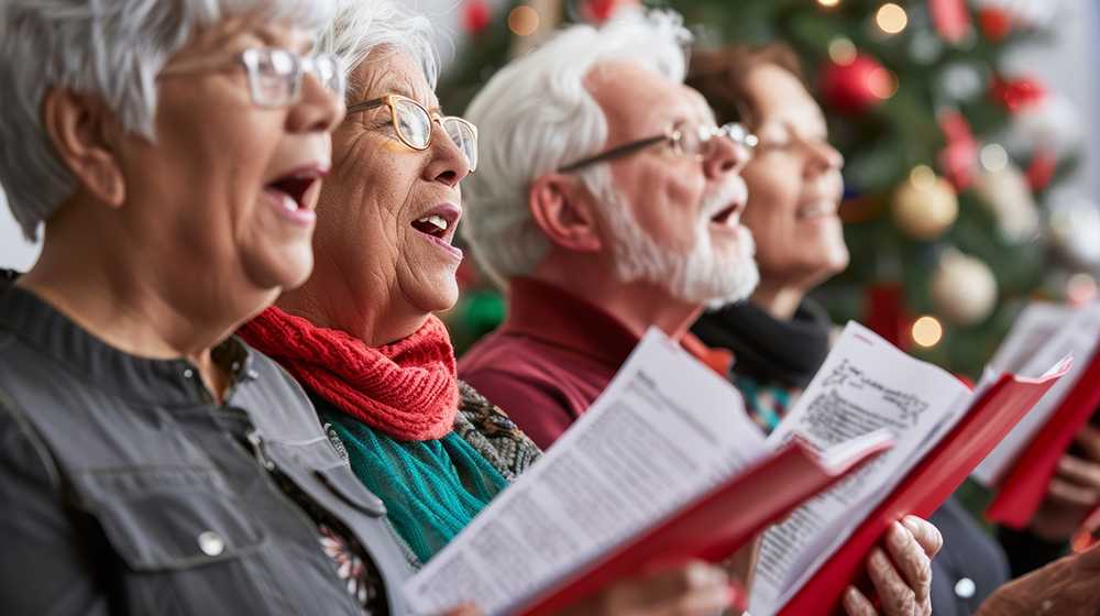 Singing is one of the top 10 Christmas activities in a care home