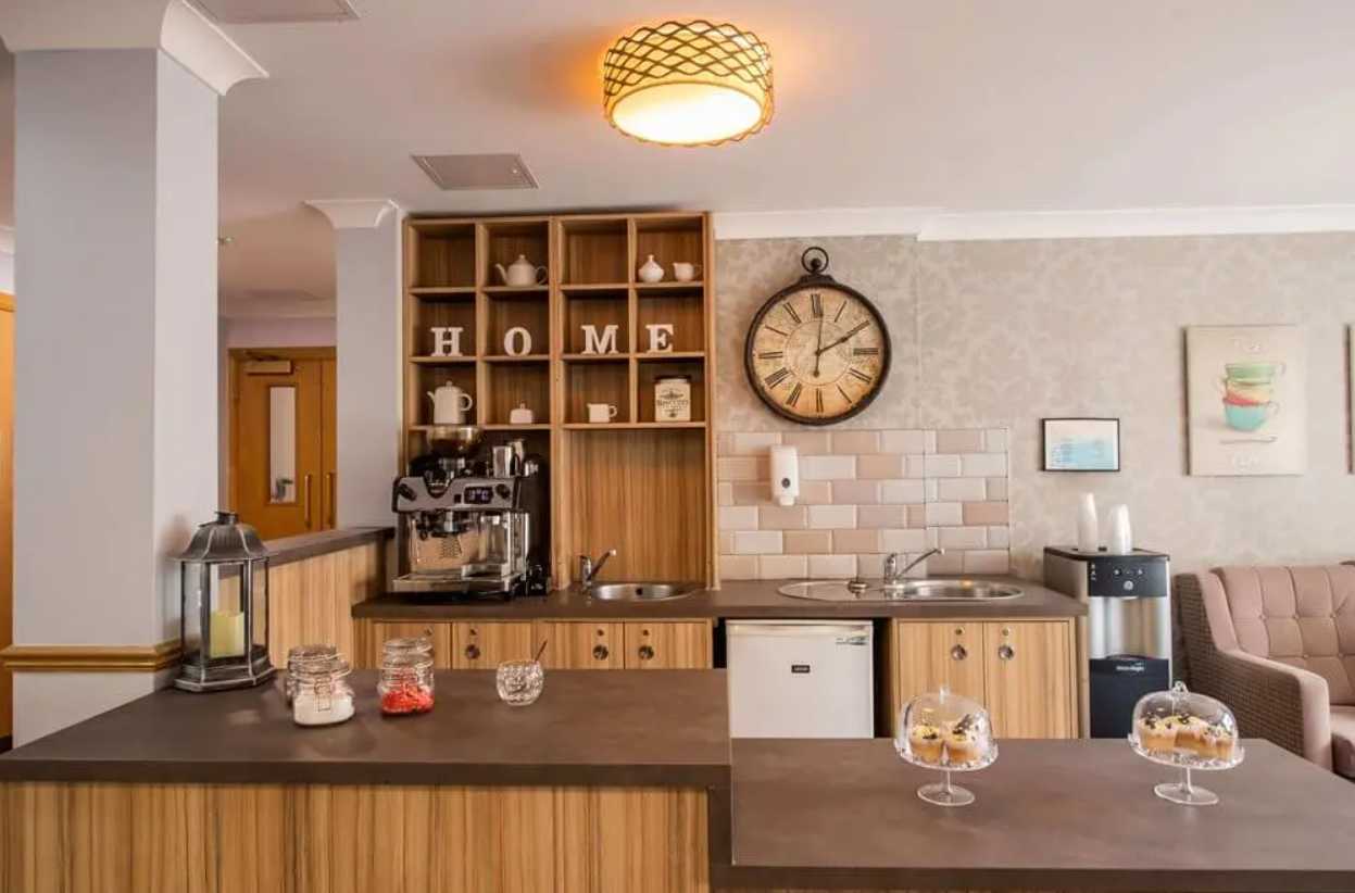 Manor Lodge kitchen with home sign