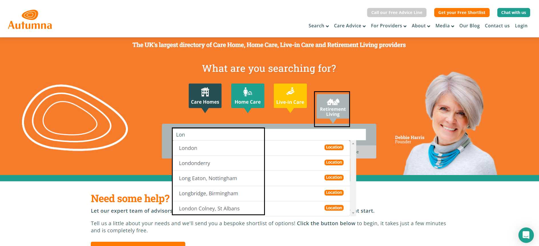 Autumna retirement home screenshot