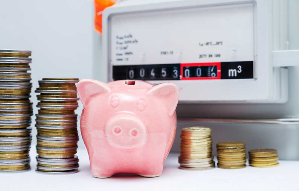 Piggy bank next to metre - has the winter fuel payment been scrapped?