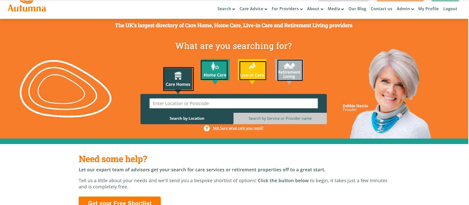 Screenshot of search bar
