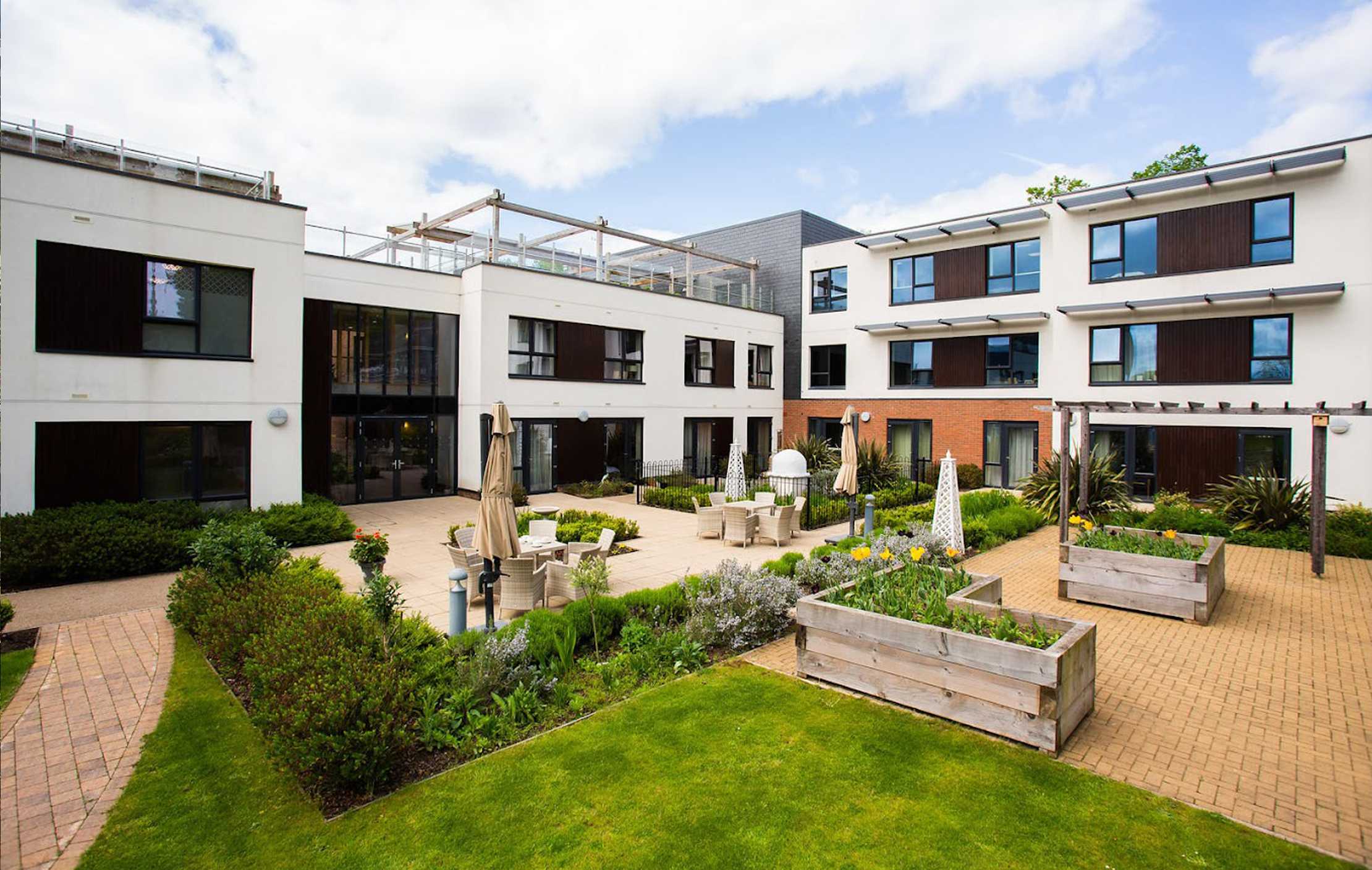 Pebble Mill Care Home garden view