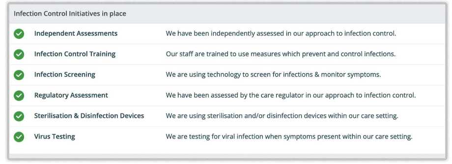 infection control and prevention processes, care home infection control and prevention, autumna search functionality
