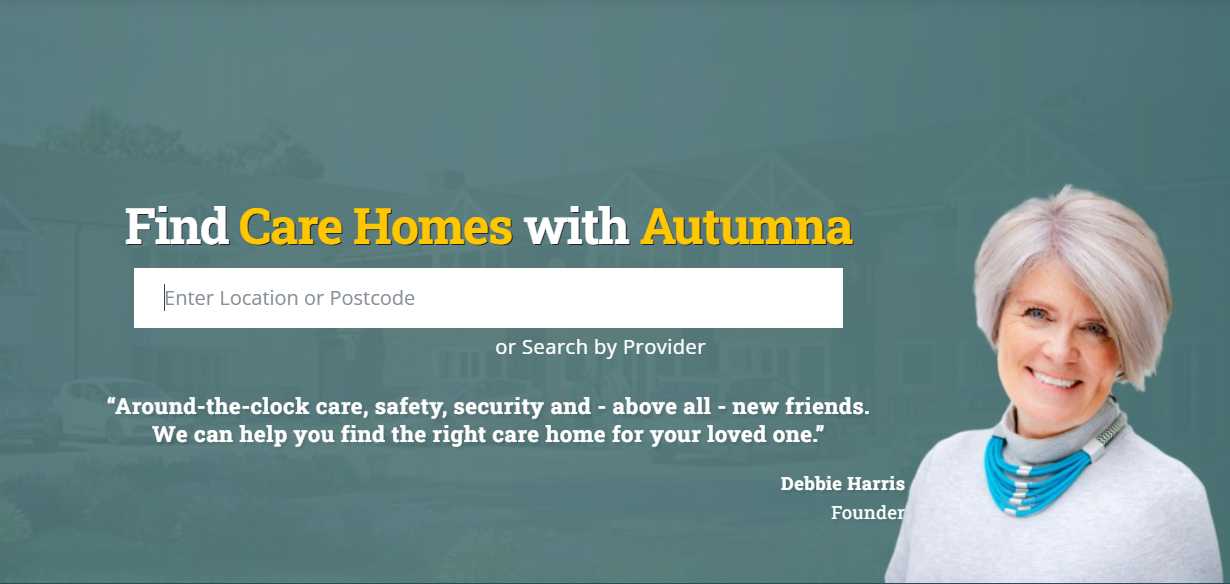 how to find a care home with good food and the choice dining accreditation, autumna helps people find good care homes with great food, screen shot