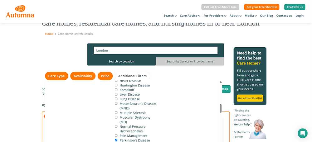 Parkinsons care home