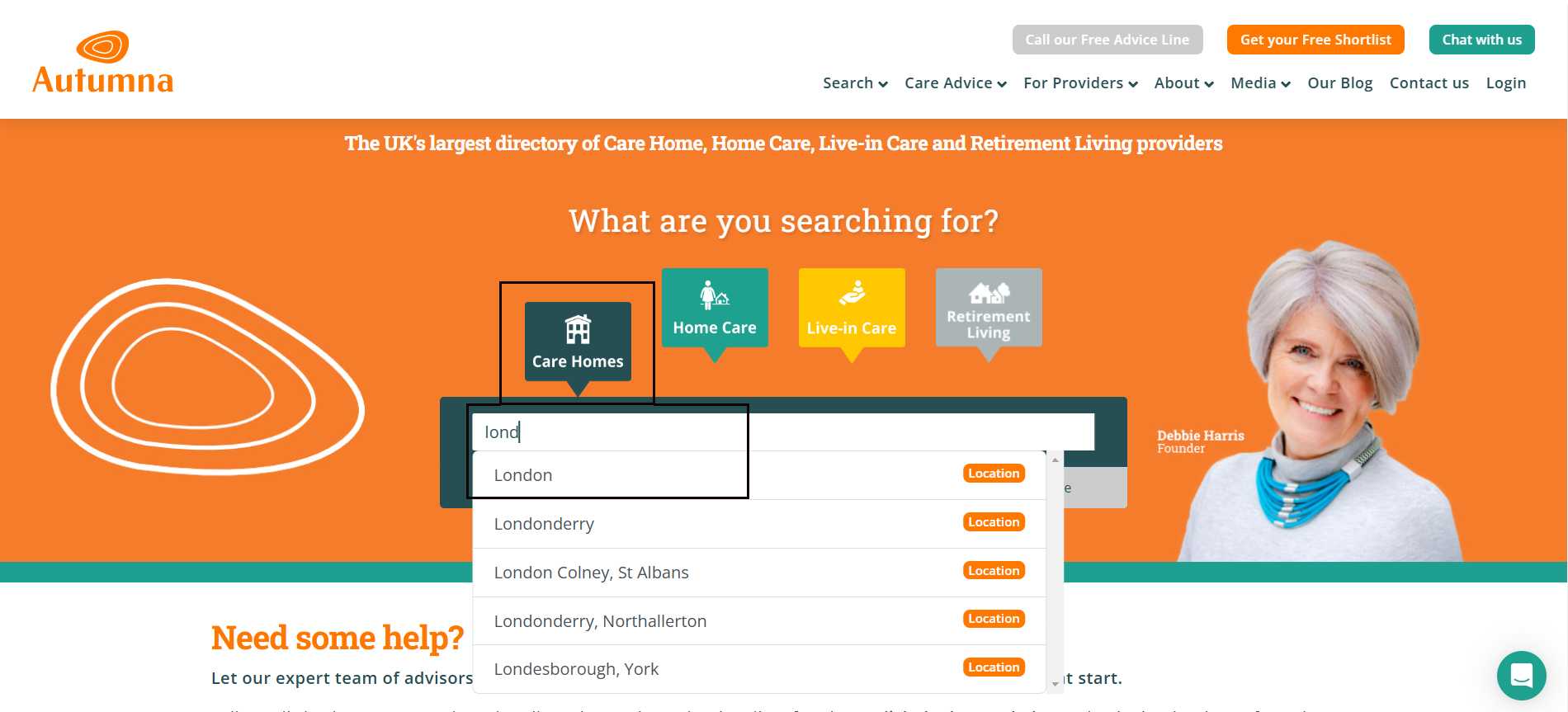 Autumna homepage